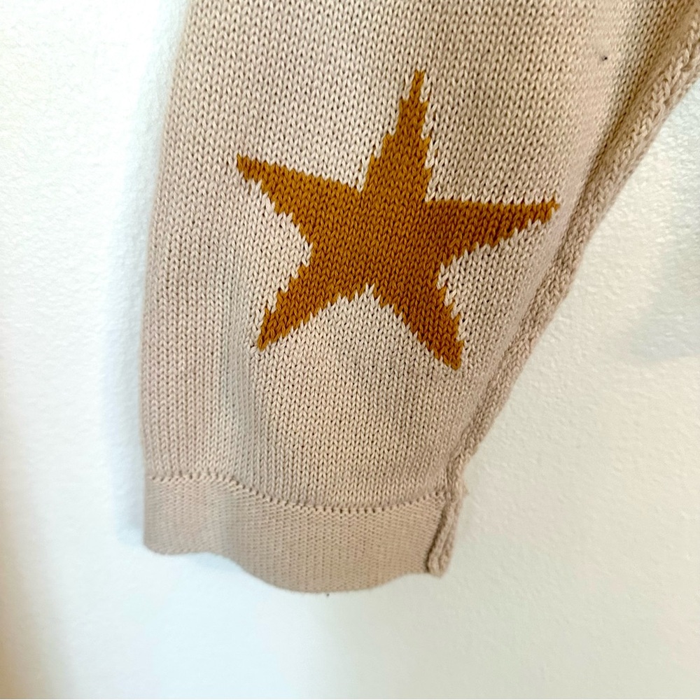 Star Patterned Beige Sweater - Picture 3 of 10